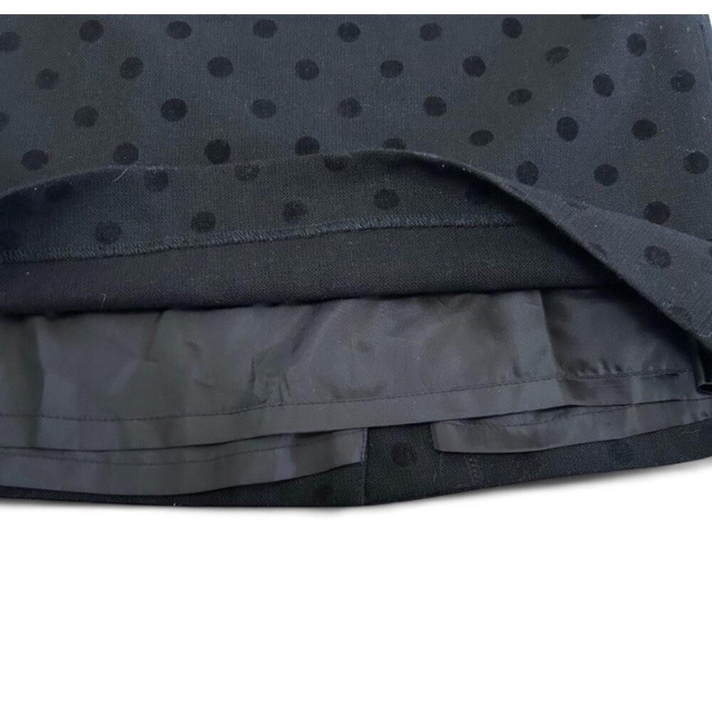 LOFT Women's Size 2 Black Polka Dot Bow Accent Straight Pencil Skirt - Picture 4 of 6
